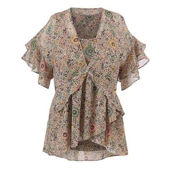 Cabi Poet ruffle flowy Blouse Style 5344 - Picture 2 of 10